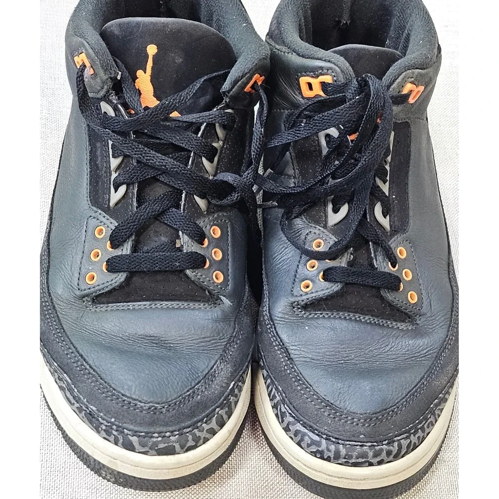 Air Jordan 3 Retro Fear Pack Mens Size 9 Black Orange CT8532-080 Sneakers